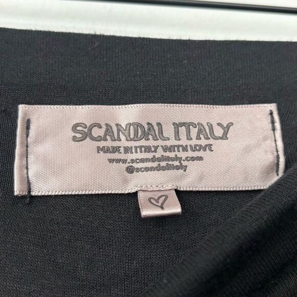 Scandal Italy Silk Viscose  “Free Pants” Black One Size - Picture 3 of 5